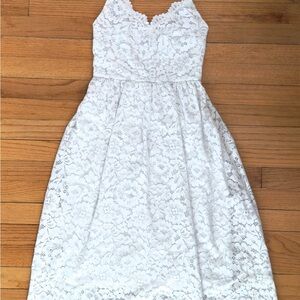 Express White Lace Maxi Dress